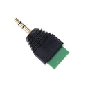 3.5mm Stereo Phone Audio Male Plug Connector Adapter to Terminal Dual Channel Gw