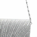 Womens Silk face Diamond Clutches Shoulder Bag Evening Bridal Prom Satchel