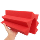 6Pcs 30X30X5Cm Wedge Sound Insulation Studio Foam Red/Black Studio Foam MusiG1S9
