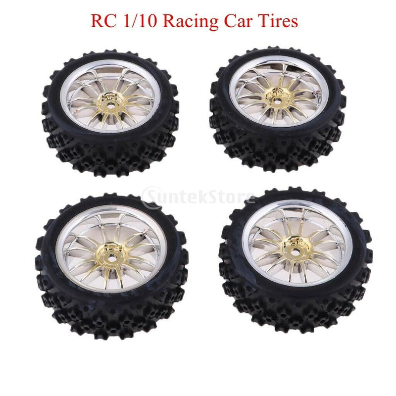 4Pcs RC Rock Crawler Car Tires Wheel Rim Set for 1/10 HSP Redcat  HPI
