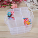 3 Layer Stackable Clear Plastic Jewelry Beads Box Organizer Storage