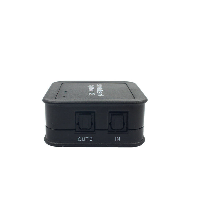 Toslink SPDIF Optical fiber Audio Splitter 3 Ports 1x3 Switch Box Hub adapter Nw
