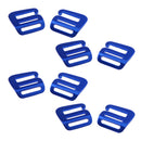 8Pcs 1'' Hook Outdoor Webbing Buckle Luggage Sack Strap Belt 25mm Blue