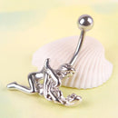 1x Ball Button Barbell Bar Belly Navel Ring Body Piercing Sexy Vogue Lover ES