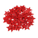 150Pcs Wood Star Shapes Snowflake Wooden Pieces Embellishment Christmas Decors