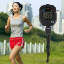 Digital Handheld Sports Stopwatch Stop Watch Timer Alarm Counter Black X3E9 Z5K2