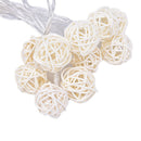 20 Luminaria Led Rattan Balls Fairy String Decorative Lights Battery Operat^P 3C