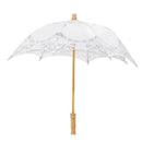Women Lace Wooden Umbrella Handmade Parasol Wedding Party Bridal Bride Dec HQY