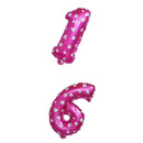 16 Numbers Ages Heart Foil Balloons Birthday Anniversary Party Decor 32 Inch