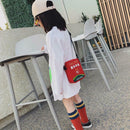 Kids Canvas Shoulder Crossbody Bag Dictionary Letters Children Cute Handbag