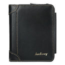 Baellerry Short Men Wallets 11 Card Holders Zipper Men Leather Purse Solid  K4C2