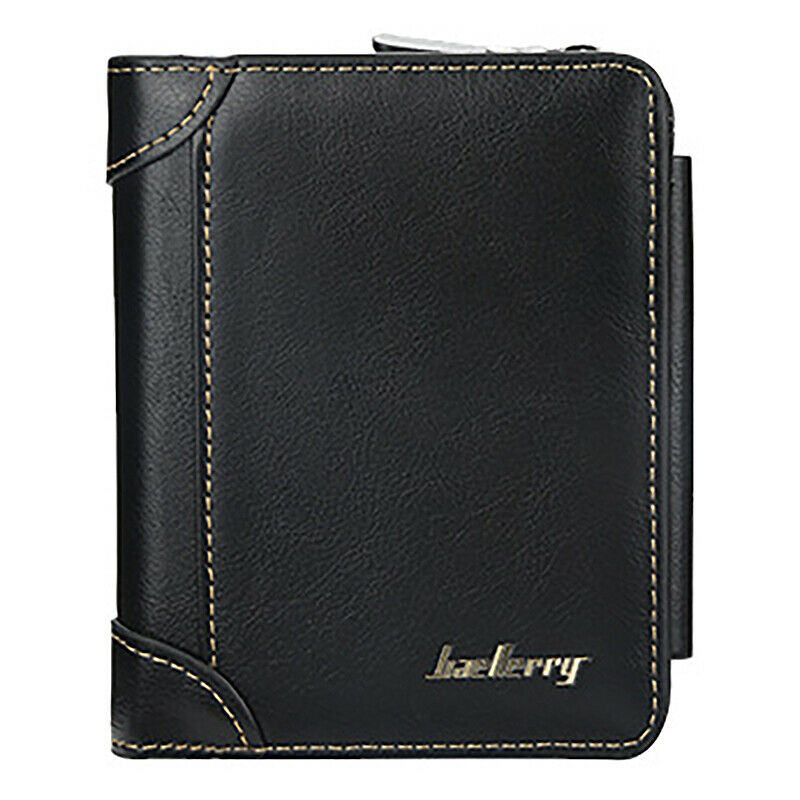 Baellerry Short Men Wallets 11 Card Holders Zipper Men Leather Purse Solid  K4C2
