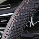 1Pc Car PVC Leather Steering Wheel Cover Anti-slip Protector Fit 38cm/15 FUZ