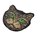 Cat head Embroidery lace applique paillette fabric sweater clothes sequin% JR