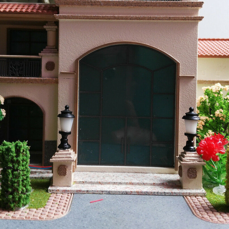 10p. Street Lamps Street Lamp Landscape Railroad Accessories LED Garden Lawn