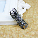 Punk Gothic Full Finger Hinged Long Ring Knuckle Armor Rings Hollow