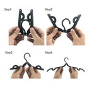 12 Pcs Portable Folding Clothes Hangers Travel Accessories Foldable Clothes