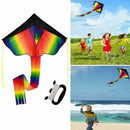Huge 30M String Rainbow Flying Kite Kids Children Outdoor Fun Toys Game K1M2
