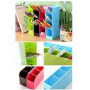 Plastic Desktop Office Pen Desk Makeup Storage Tray Pencil Holder Organizer hot