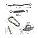Quadrangle Sun Shade Sail Stainless Steel Hardware Installation Kit L1F1