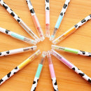 12colorS Cute Cartoon Milk Cow 0.38mm Fineliner Pens Marker Pen Gel Ink Pen