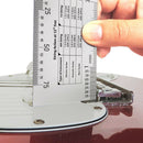 String Action Ruler Gauge Tool for Electric Bass and Acoustic Guitar, Stainless