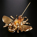 Women Delicate Enamel Little Bee Crystal Rhinestone Collar Pin Brooch Jewelry OH
