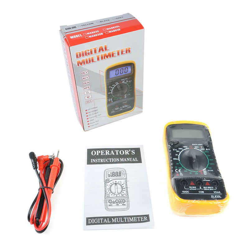 Digital Multimeter AC DC Voltmeter Ammeter Ohmmeter Volt Tester Meter XL-830L AU