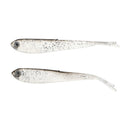 2pcs New Soft 2.2g 75mm Tiddler Bait Fluke Fishing Saltwater Lure Tackle Treble