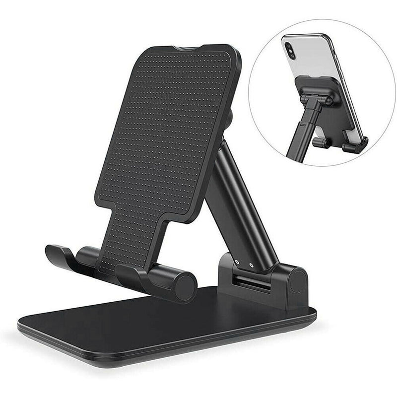 Folding Cell Phone Stand Height Adjustable Aluminum Alloy Desk Table Holder