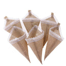 12pcs Burlap Lace Hanging