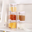 5pcs Portable Transparent Superimposed Spice Seasoning Jars Kitchen Supply