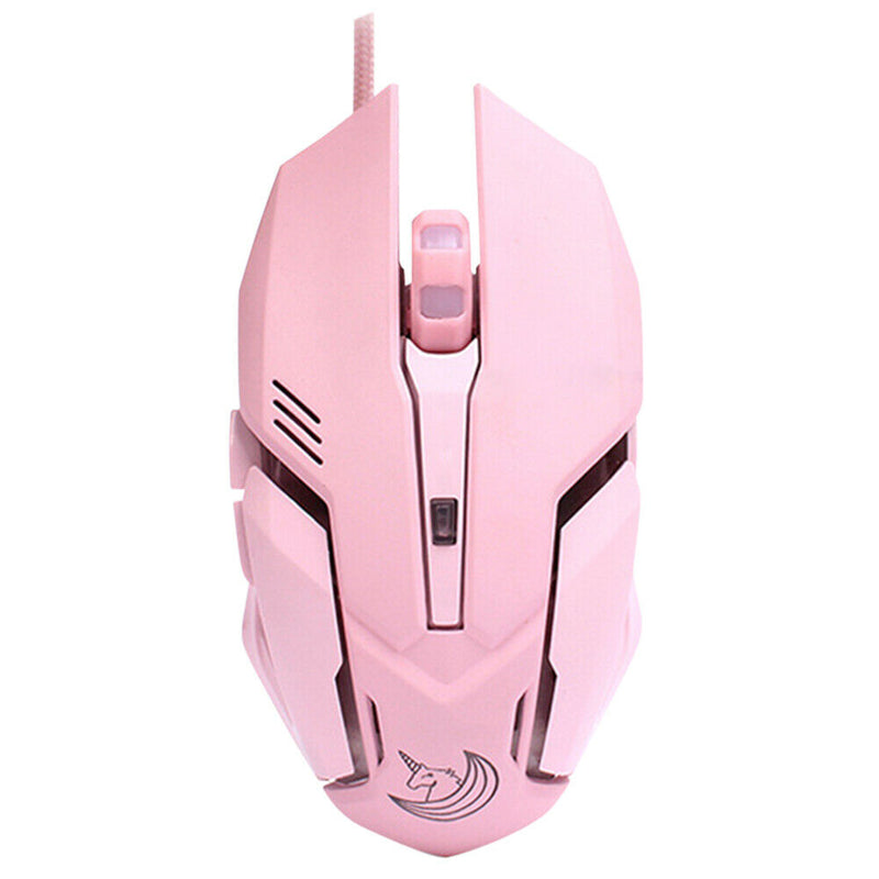 Cute USB Wired 3200DPI Adjustable Colorful Backlight Optical Gaming Mouse