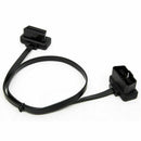 Car Elbow Obd2 16 Pin Male To Female Flat Diagnostic Extension Cable Connec T4A6