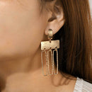 Fashion Geometric Dangle Ear Stud Women Drop Earrings Alloy Jewelry Gift