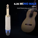6.35mm TS Mono Plugs 6.35 mm 2-Pole Microphone Amplifier Audio Connectors Blue