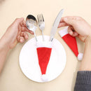 Christmas Hat and Knif Set Xmas Gifts Knit Non-woven Cap Ornaments