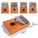 17-Key Thumb Finger Piano African Sanza Mbira Mahogany Wood Kalimba (Moire)