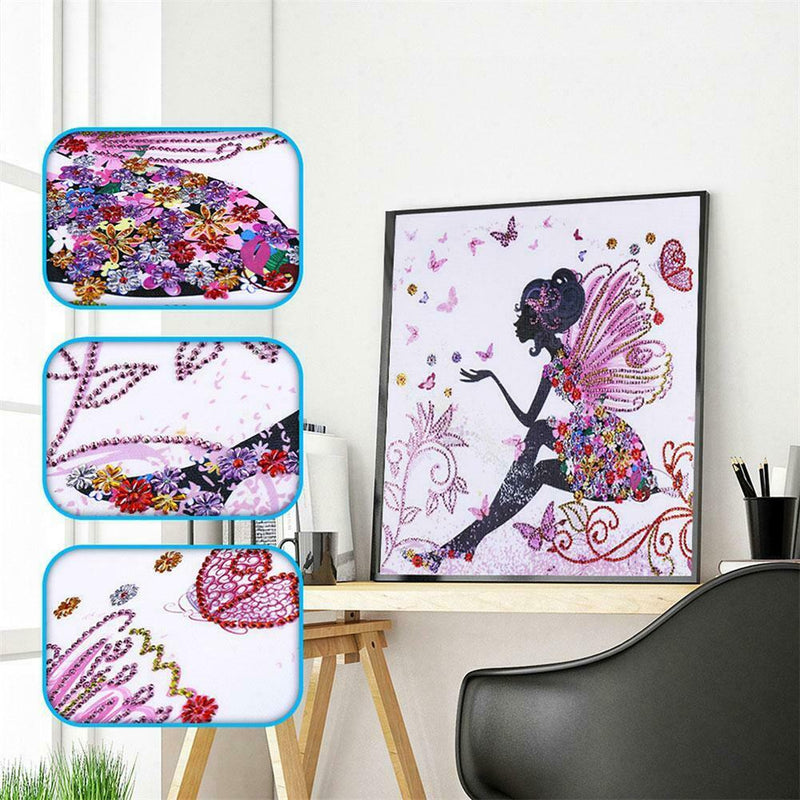 5D DIY Special Shaped Diamond Painting Butterfly Fairy Cross Stitch Kits