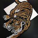 Tiger Embroidered Sew on Patche Cloth Jacket Fabric Applique Badge Craft Large