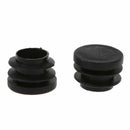 Plastic Round Blanking End Ribbed Caps Tube Inserts 19mm Dia 12 Pcs C2K1