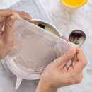 6x Reusable stretch Lid Silicone Wraps Seal Vacuum Cover Keeping Food Fresh Wrap