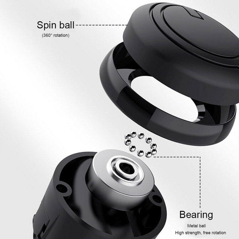 Spinner Knob Black Booster Universal Fit Steering Wheel Metal Bearing Turning
