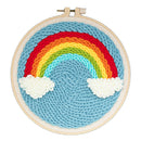 1Set Rainbow Punch Needle Embroidery Kits Punch Needle Pen Tool DIY Needlework