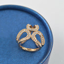 5pcs Women's Fashion 3 Rings Scarf Buckle Triple Slide Scarf  Jewelry