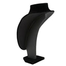 Velvet Necklace Pendant Chain Jewelry Bust Display Holder Stand Black 29*21