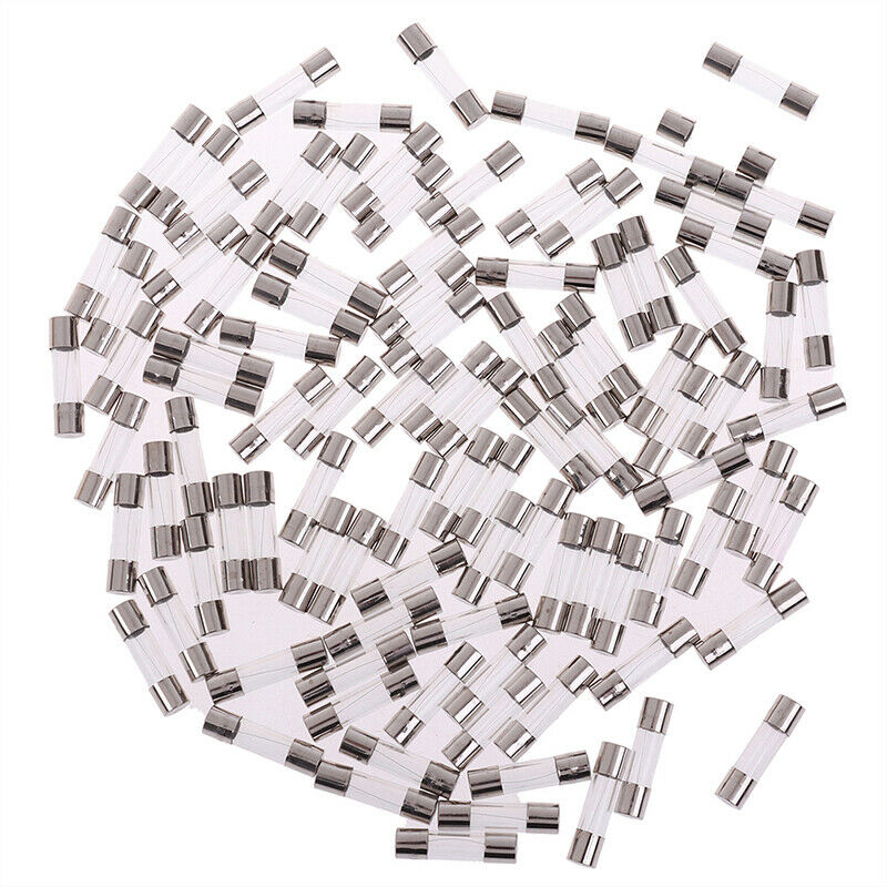 100Pcs Set 5x20mm Quick Blow Glass Tube Fuse Assorted Kits,Fast-blow Glass Fu Gw