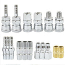 18Pc Air Line Hose Fittings 1/4 Inch Bsp Compressor Air Thread Hose Connect