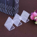 10pcs Clear Acrylic Earring Jewelry Display Rack Stand Holder+Protect Flim A