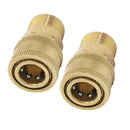 2X M22 Quick Release Connector to 1/4" Male Adapter Pressure Washer Coupling